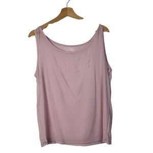 Boutique Light Baby Pink Mesh Sheer Tank Top M